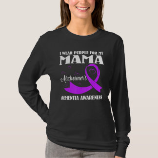 Camiseta I Wear Purple For My Mom Alzheimer's Dementia Awar