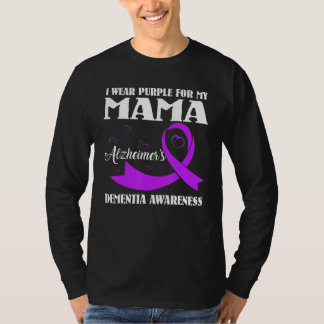 Camiseta I Wear Purple For My Mom Alzheimer's Dementia Awar
