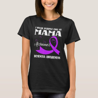 Camiseta I Wear Purple For My Mom Alzheimer's Dementia Awar