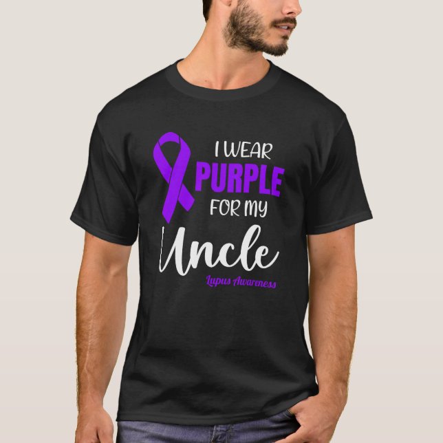 Camiseta I Wear Purple For My Uncle for Lupus Awareness (Anverso)