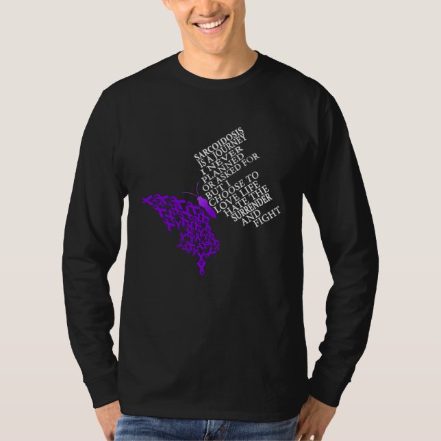 Camiseta I Wear Purple For Sarcoidosis Awareness Warrior (Anverso)