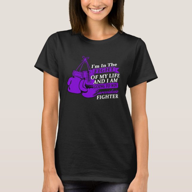 Camiseta I Wear Purple For Sarcoidosis Awareness Warrior 1 (Anverso)