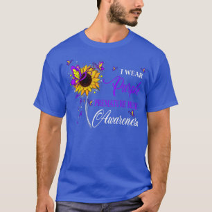 Camiseta I Wear Purple Premature Birth Awareness Sunflower