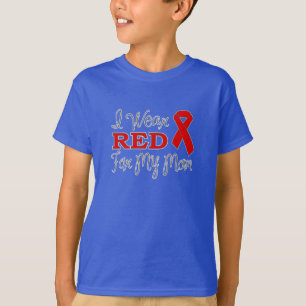 Camiseta I Wear Red For My Mom (Red Ribbon)
