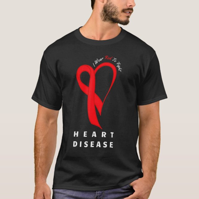 Camiseta I Wear Red To Fight Heart Disease Awareness CHD Gi (Anverso)