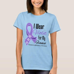 Camiseta I Wear Violet Hodgkin's Lymphoma Fiancé
