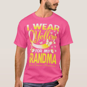 Camiseta I Wear Yellow For My Grandma Bone Cancer Awareness