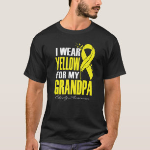 Camiseta I Wear Yellow For My Grandpa Obesity Awareness Fea