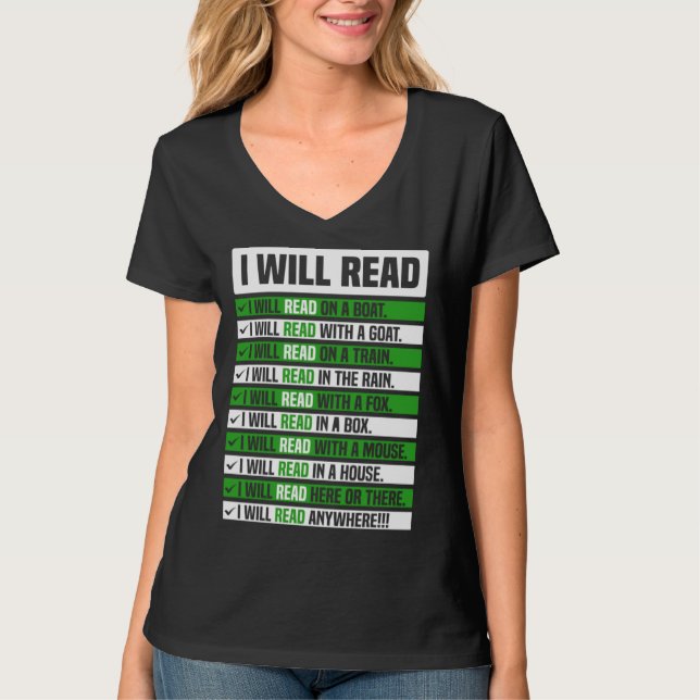 Camiseta I Will Read Books On A Boat & Everywhere Reading   (Anverso)