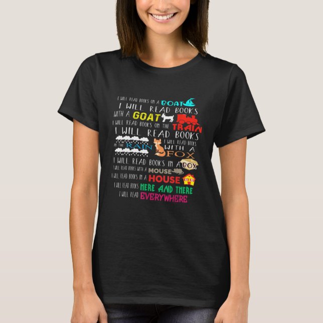 Camiseta I Will Read Books On A Boat & Everywhere Reading K (Anverso)