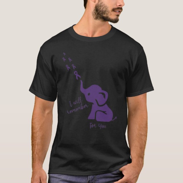 Camiseta I Will Remember For You Alzheimer awareness Month (Anverso)