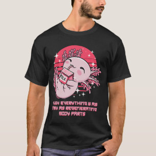 Camiseta I Wish Everything Is Easy Axolotl Salamander Humor