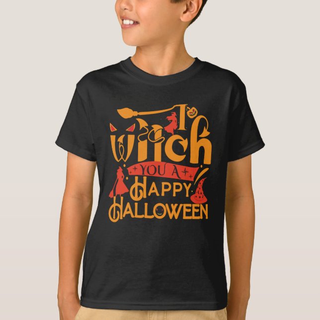 Camiseta I witch you a happy halloween (Anverso)