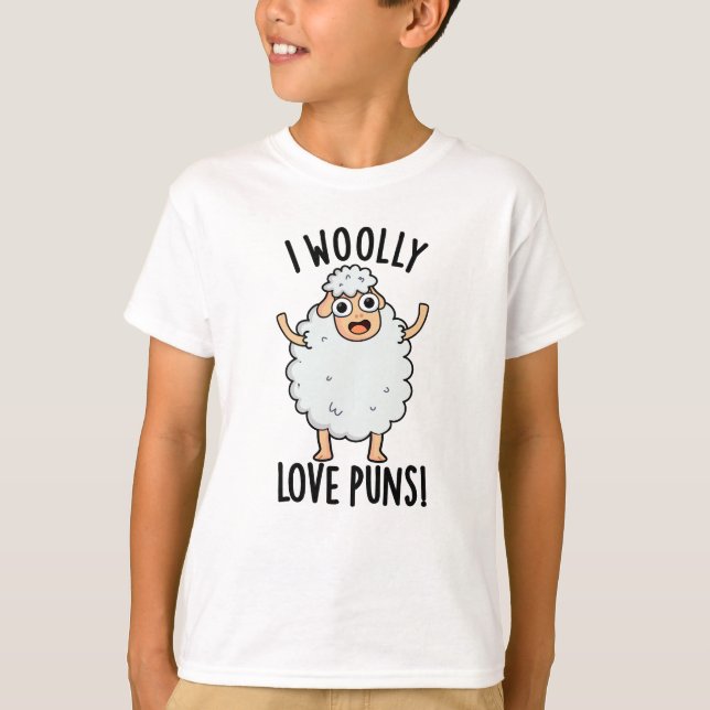 Camiseta I Woolly Love Puns Funny Sheep Pun (Anverso)