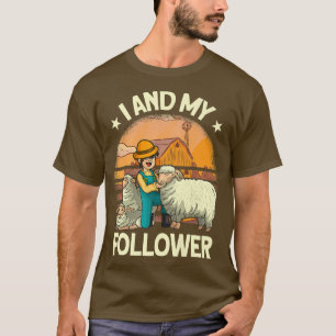 Camiseta i y mi seguidor Farmer Sheep Farming