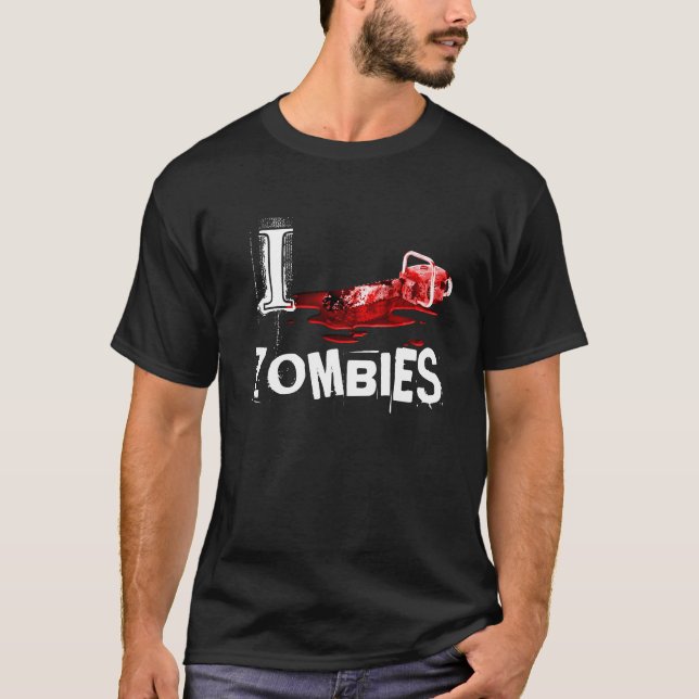 Camiseta ¡I zombis de la motosierra! - negro (Anverso)