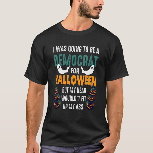 Camiseta Iba A Ser Demócrata Por Halloween Jack O (Anverso)