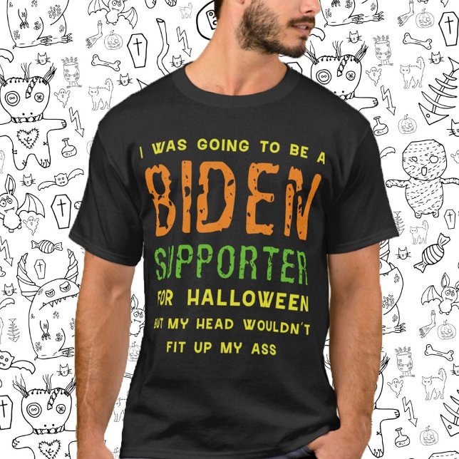 Camiseta Iba a ser un seguidor de Biden para Halloween (Biden Halloween)
