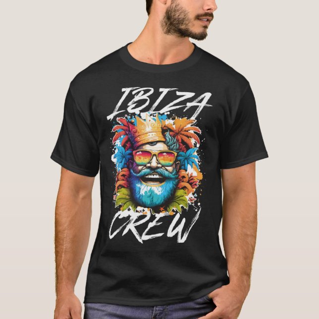 Camiseta Ibiza Crew Vacation Party Team Travel  Quote (Anverso)