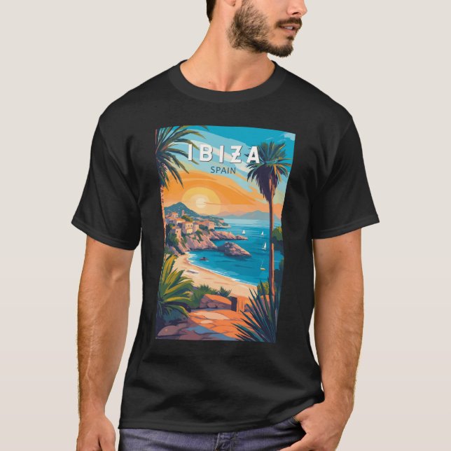 Camiseta Ibiza España Viaje de arte Vintage (Anverso)