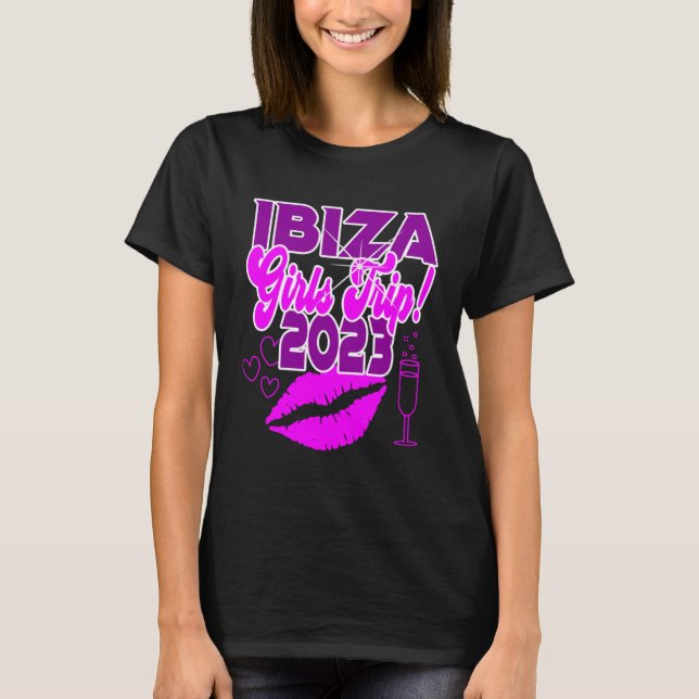Camiseta Ibiza Girls Trip 2023 Women Students Hen Party Spa (Anverso)