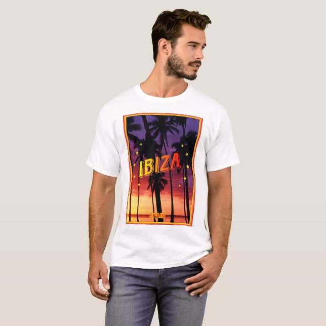 Camiseta Ibiza, puesta de sol (Anverso completo)