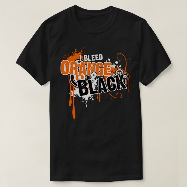 Camiseta IBleedOrangeandBlackPulloverHoodie (Diseño del anverso)
