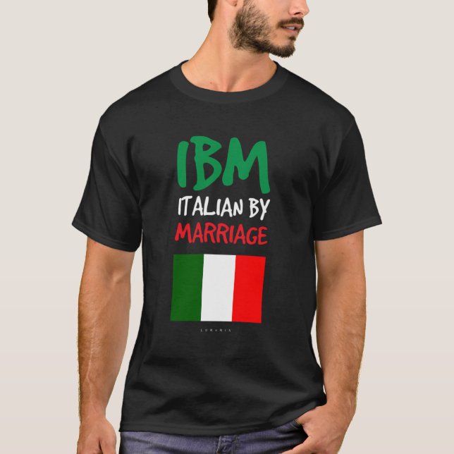 Camiseta Ibm Italiano Por Matrimonios Enhorabuena Gracioso  (Anverso)