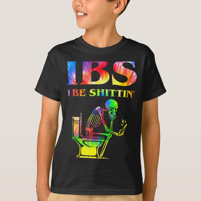 Camiseta Ibs I Be Tin' Funny Skeleton Tie Dye  (Anverso)
