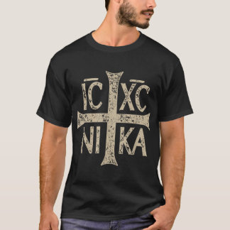 Camiseta IC XC NIKA Cruz Christograma Cristiano Ortodoxo
