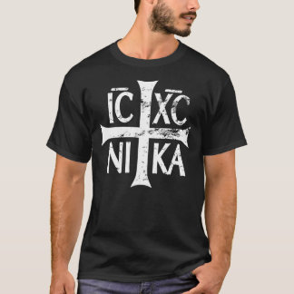 Camiseta IC XC NIKA cruz cristiano ortodoxo Retro Vintage 