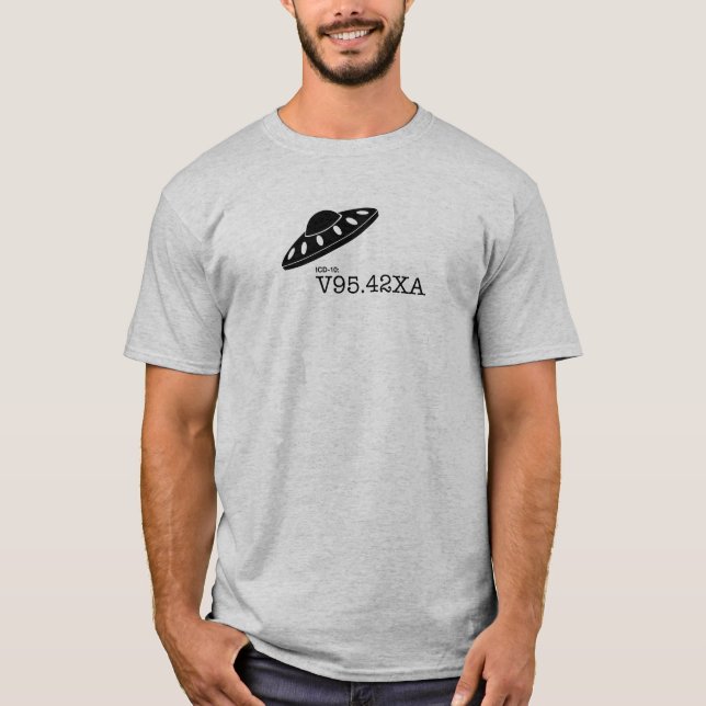 Camiseta ICD-10: V9542XA - Desplome de la nave espacial (Anverso)