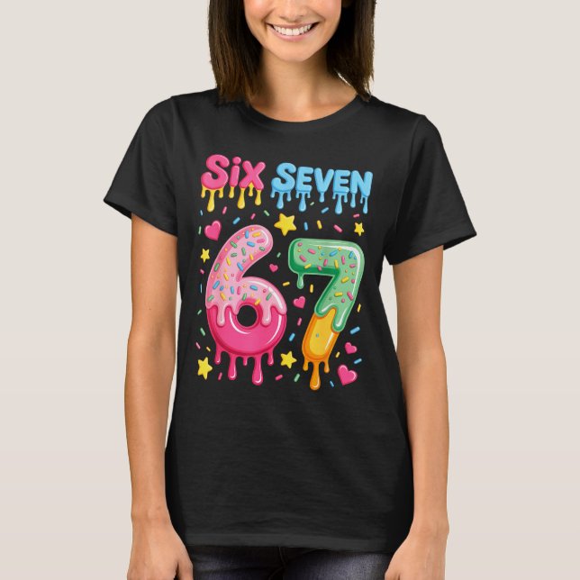 Camiseta Ice Cream 67 Meme Funny Six Seven Gen Alpha Slang  (Anverso)