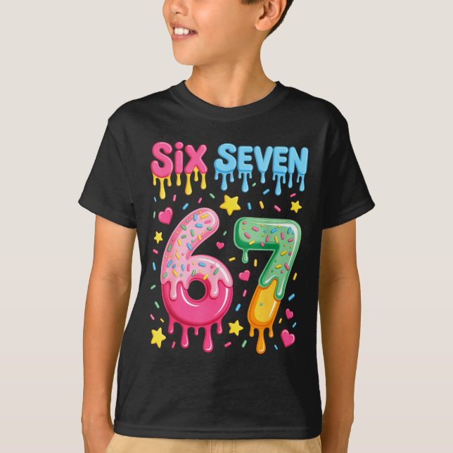 Camiseta Ice Cream 67 Meme Funny Six Seven Gen Alpha Slang  (Anverso)