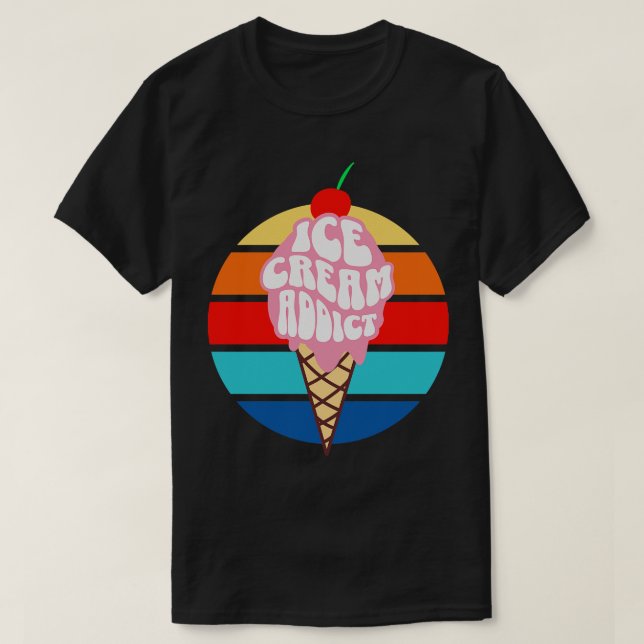 Camiseta Ice Cream Addict Vintage Sunset (Diseño del anverso)