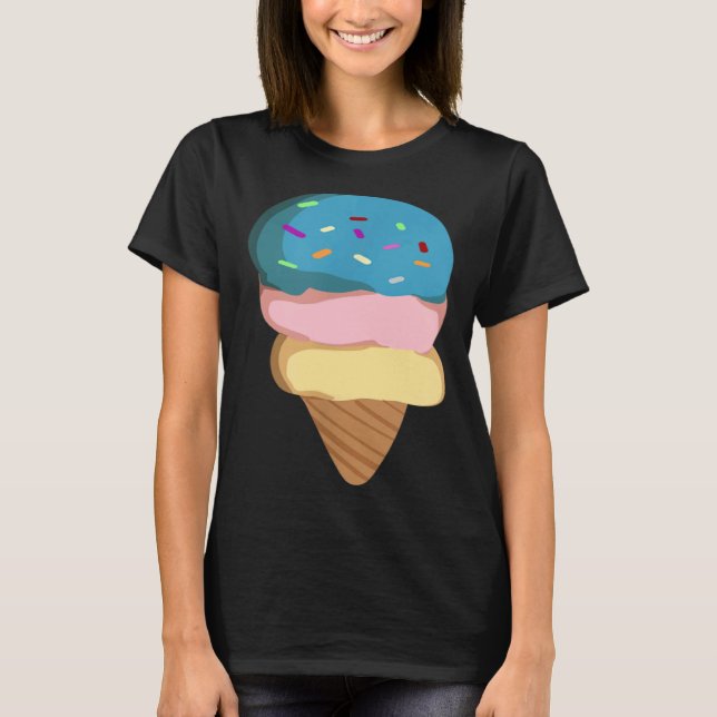 Camiseta Ice Cream Cone  Ice Cream For Girls & Women (Anverso)