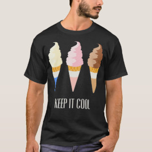 Camiseta Ice Cream Cone Vanilla Chocolate Strawberry
