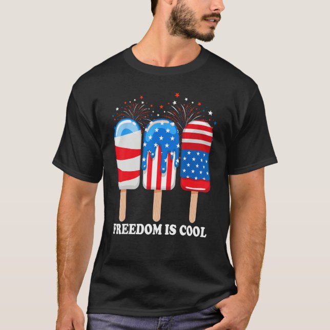 Camiseta Ice Cream Cones Funny 4th of July Patriotic Americ (Anverso)