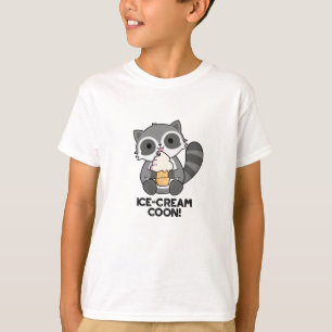 Camiseta Ice Cream Coon Gracioso Animal Racoon Pun