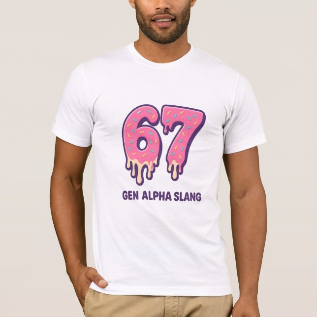 Camiseta Ice Cream Drip Meme Gen Alpha 67 (Anverso)