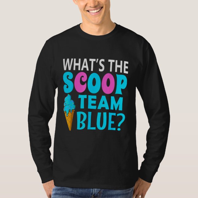 Camiseta Ice Cream Gender Reveal Matching Team Blue What s  (Anverso)