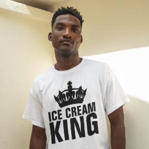 Camiseta ICE CREAM KING hombres papá T-SHIRT