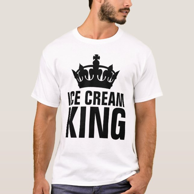 Camiseta ICE CREAM KING mens dad T-SHIRT (Anverso)