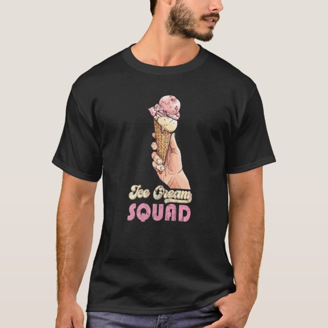 Camiseta Ice Cream Squad Cita Cono De Helado (Anverso)