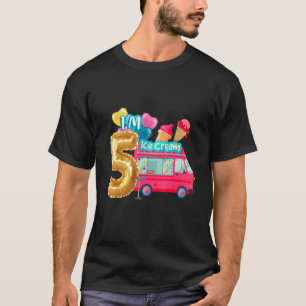 Camiseta Ice Cream Squad Rosa Raspberry Strawberry Ice Crea