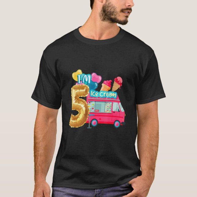 Camiseta Ice Cream Squad Rosa Raspberry Strawberry Ice Crea (Anverso)