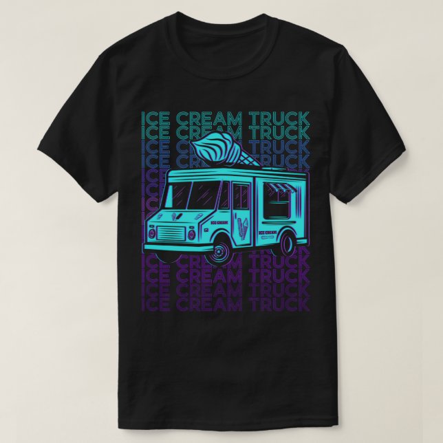 Camiseta Ice Cream Truck Driver Retro (Diseño del anverso)