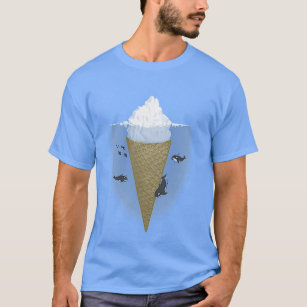Camiseta Ice-crema Iceberg Asesina Whale Naturaleza Arte Ár