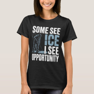 Camiseta Ice Fishing Lover Catching Fish Fisher Fisherman