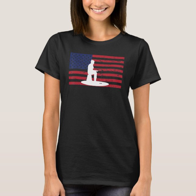 Camiseta Ice Fishing US Flag Ice Fisherman Ice Fisher_1 (Anverso)